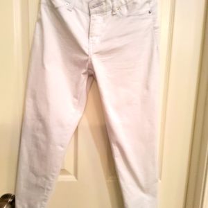 White cropped jeans size 2